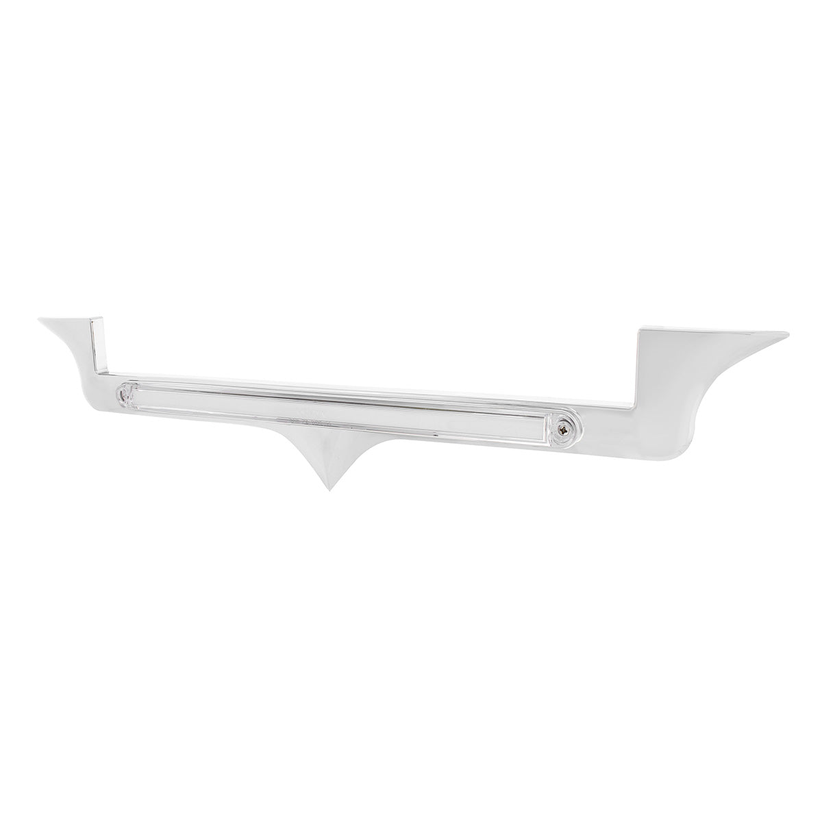 Chrome Hood Emblem Trim With 24 LED GloLight Bar For Kenworth - Red LED/Clear Lens