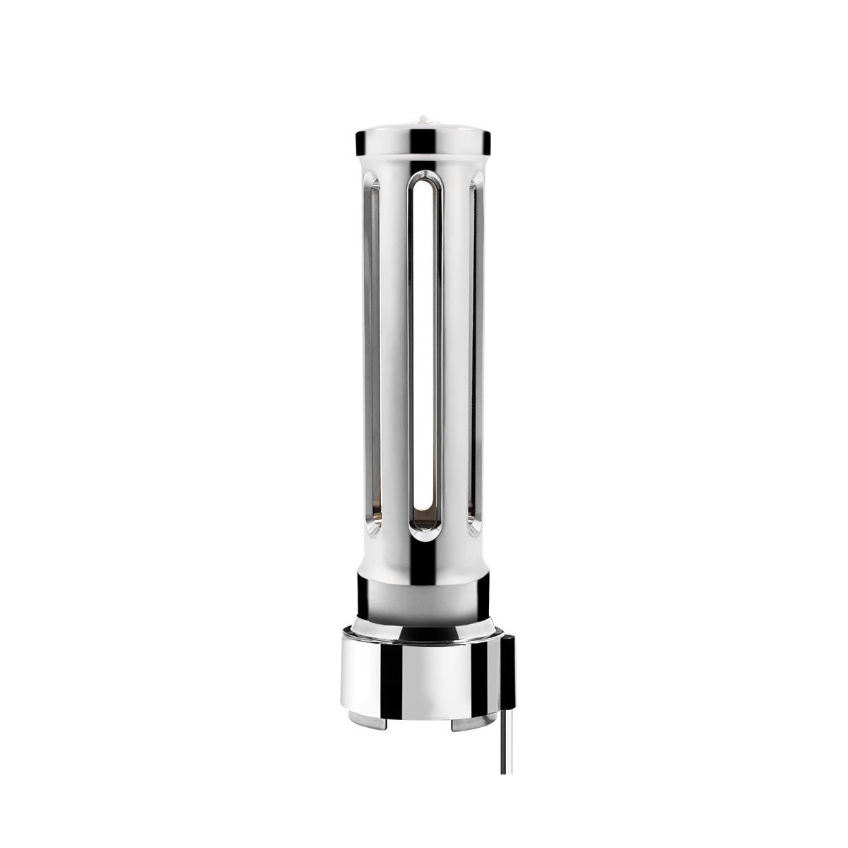 Thread-On Chrome Sonoma Style Gearshift Knob With LED 9/10 Speed Adapter-Clear Crystal/White LED