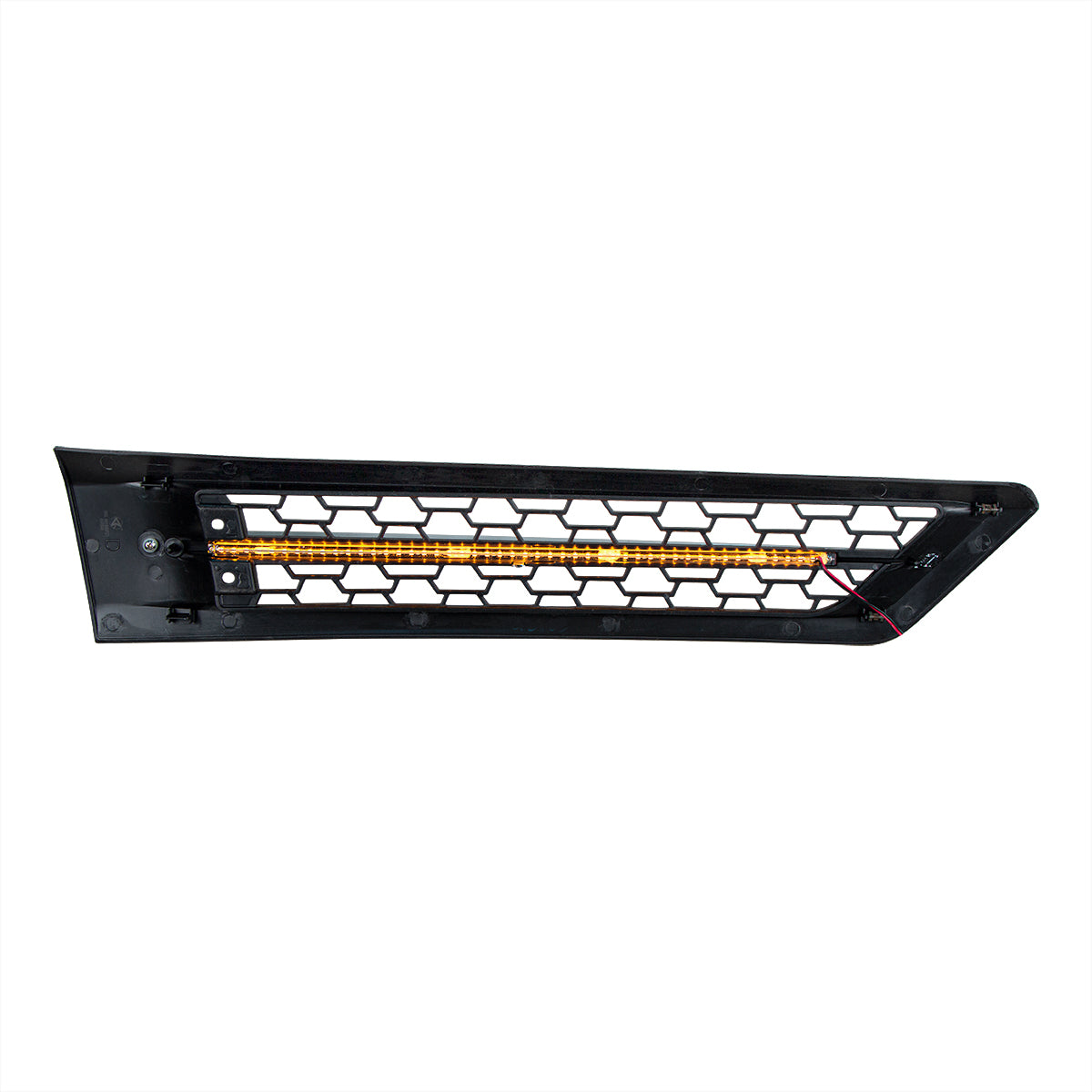 Hood Air Intake Grille With Amber LED For 2018-2024 Freightliner Cascadia 126 - Driver