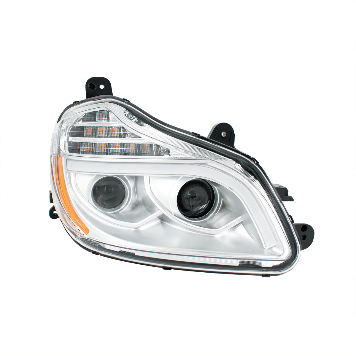 Chrome 8 LED Projection Headlight For 2013-2021 Kenworth T680-Passenger