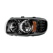 High Power LED Blackout Headlight With 8 LED Turn & 4 LED Position Light For 2008-2024 Peterbilt 389-Driver