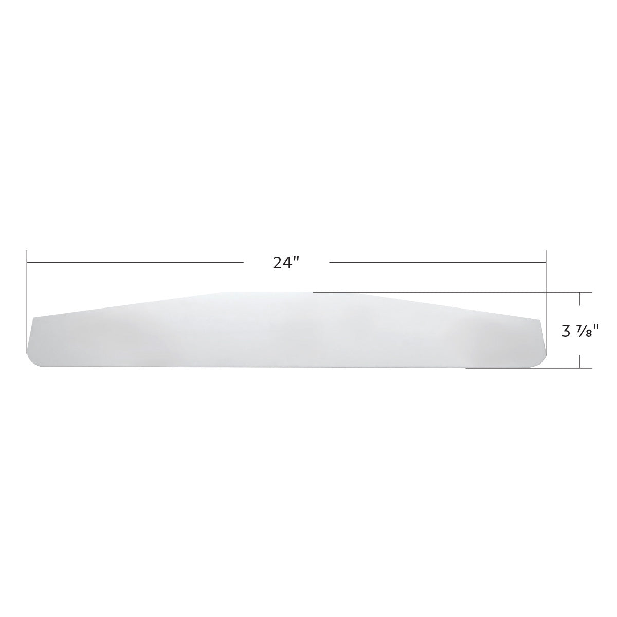 4" X 24" Chrome Standard Bottom Mud Flap Plate - Welded Stud (Pair)
