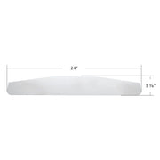 4" X 24" Chrome Standard Bottom Mud Flap Plate - Welded Stud (Pair)