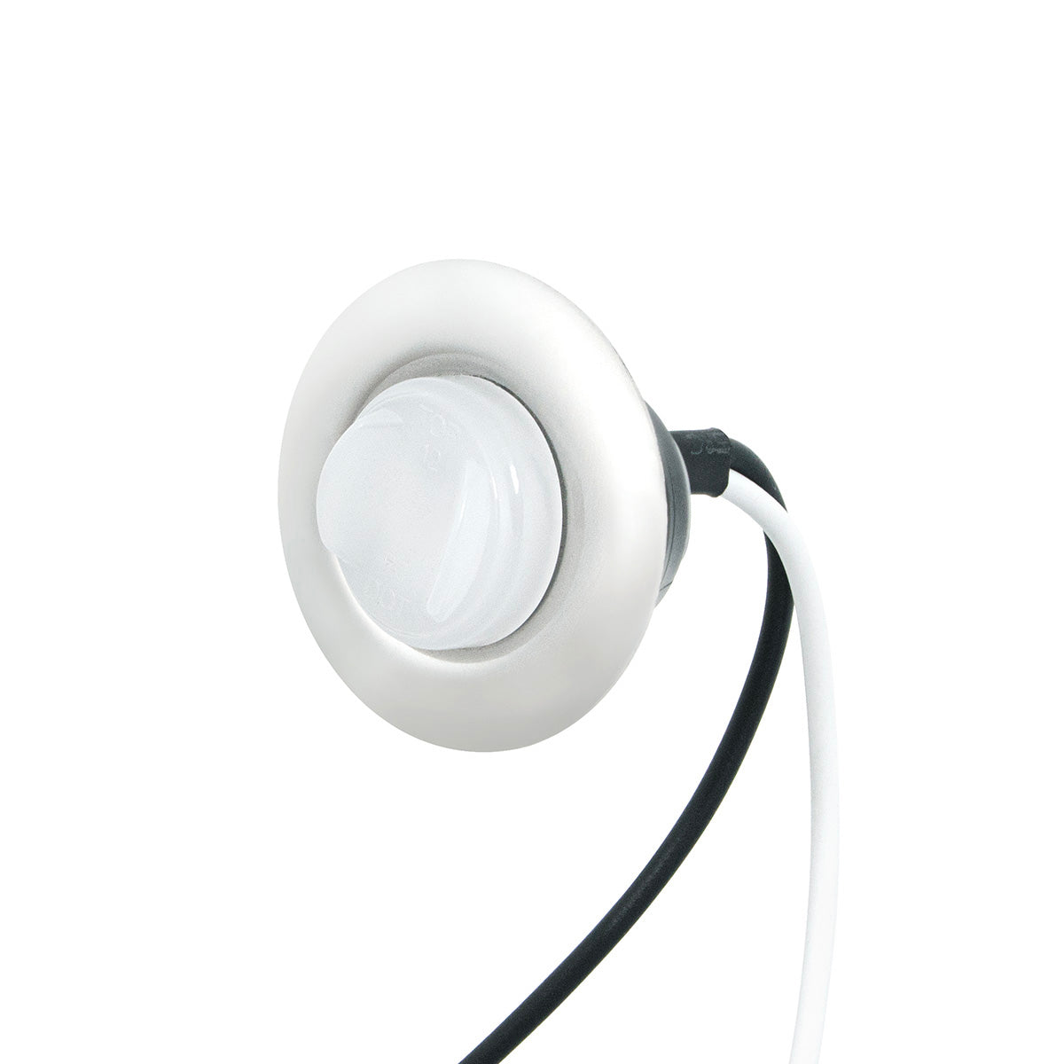 GloLight 2 LED 3/4" Mini Light (Clearance/Marker) With Stainless Steel Trim-Red LED/Clear Lens