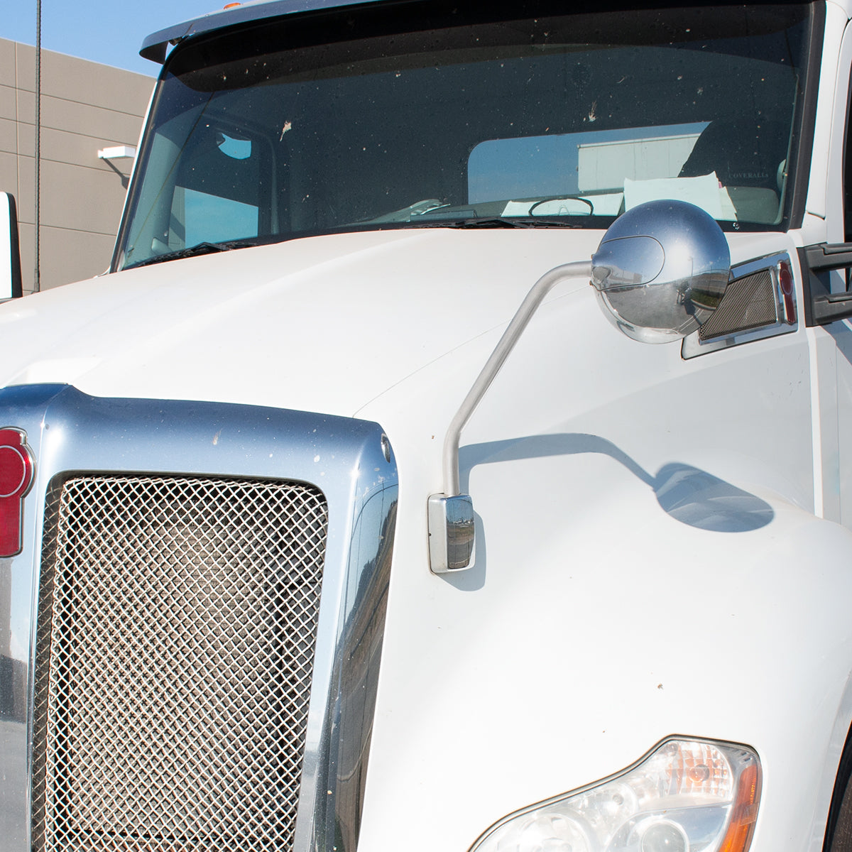Chrome Hood Mirror For 2013-2021 Kenworth T680 - Passenger