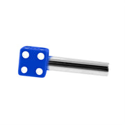 Dice Door Lock Knobs - Blue (2Pc/Set)