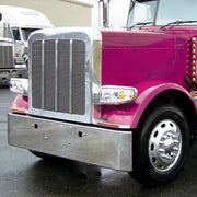 19 Amber LED Front Fender Cover For Peterbilt 388 (2008-2015) & 389 (2008-2023)-Amber Lens - Passenger