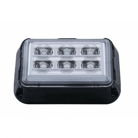 6 High Power LED Rectangular Warning Light - Red LED (Bulk)