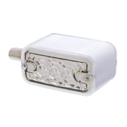 6 LED Single Function Double Face Light - Horizontal Mount - Amber & Red LED/Clear Lens