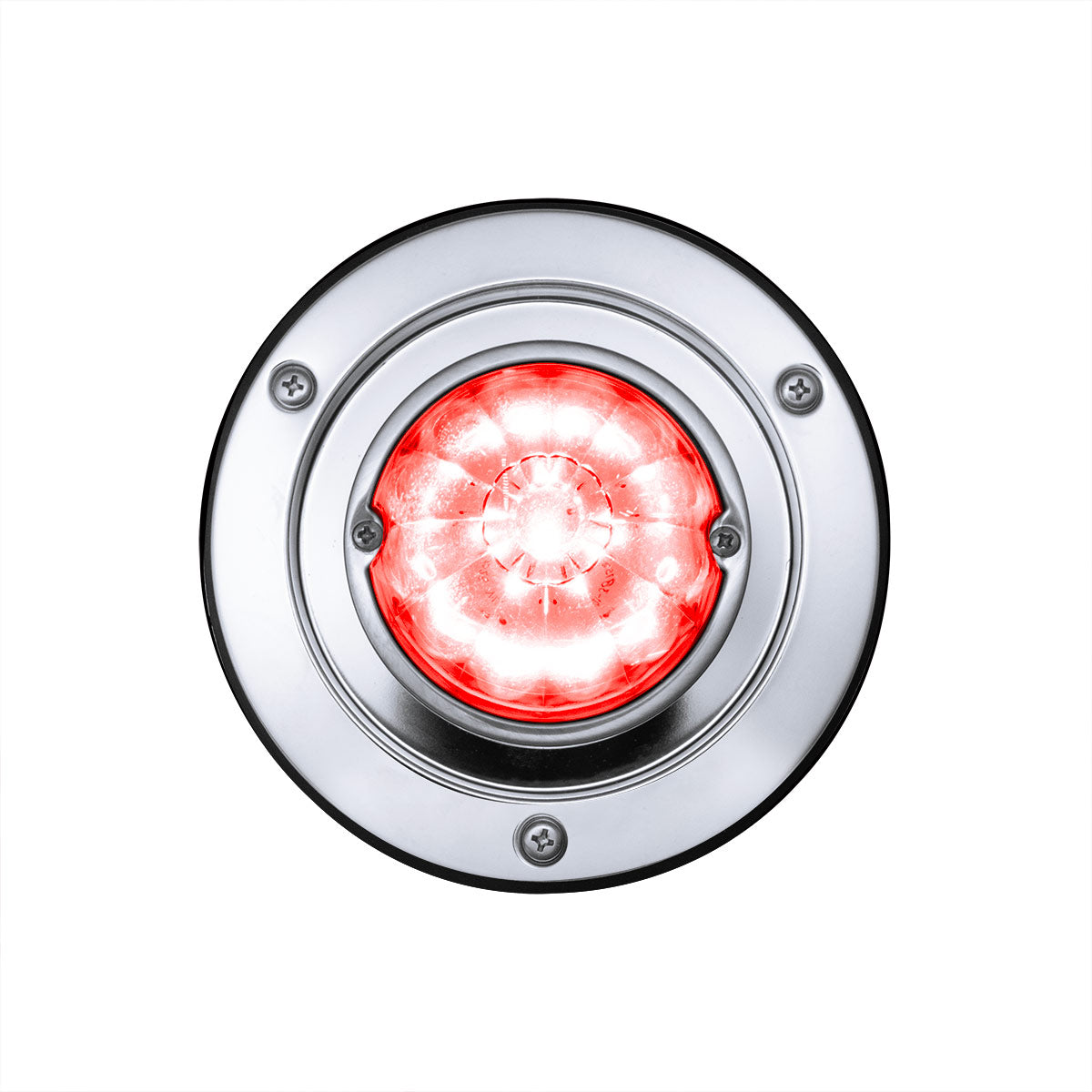 17 LED Dual Function Watermelon Light Sleeper Bunk Kit With 304 Stainless Steel Bezel-Red LED/Red Lens