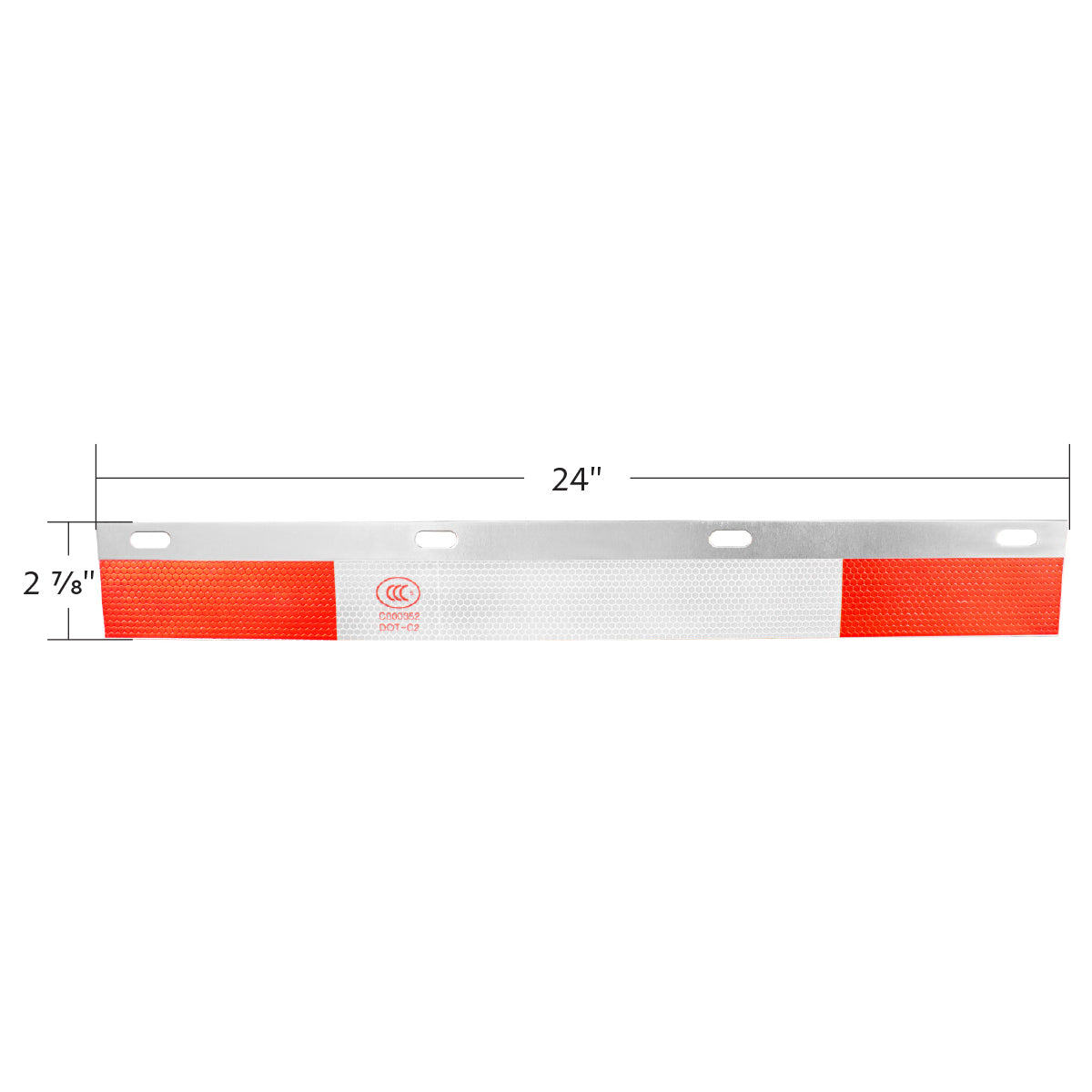 Aluminum Straight Conspicuity Reflector Top Flap Plate (Pair)