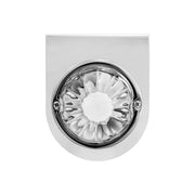 Dual Function Glass Watermelon Light With Stainless Steel Light Bracket Kit With LED Bulb-White LED/Clear Lens