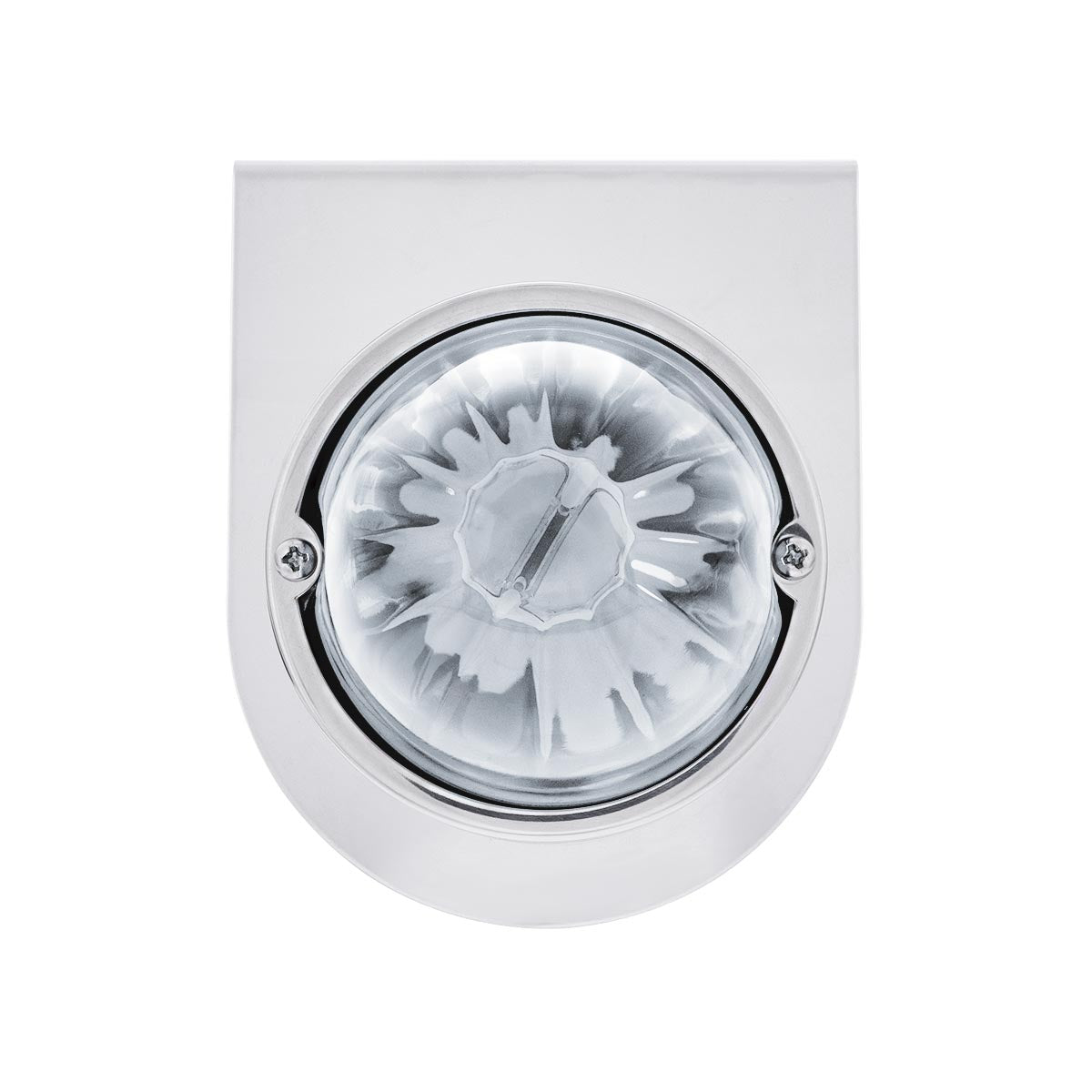 UltraBurst Glass Watermelon Light With Stainless Steel Light Bracket Kit-Amber LED/Clear Lens