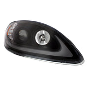 Black Projection Headlight With LED Turn Signal & Light Bar For 2006-2017 International Prostar - Passenger