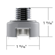 M30X3.5 Thread-On Shift Knob Mounting Adapter For Eaton Fuller Style 13/15/18 Shifter - Liquid Silver