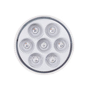 7 LED 2" Round Double Fury Light (Clearance/Marker) - Amber & White LED/Clear Lens