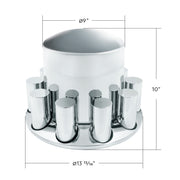 Chrome Plastic Extra Tall Rear Axle Cover With 33mm Thread-On Tall Cylinder Nut Covers