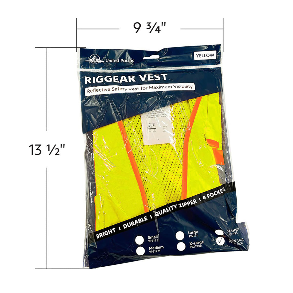 RigGear High Visibility Reflective Yellow Safety Vest-XXX Large