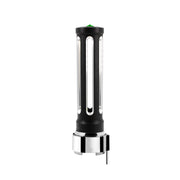 Thread-On Matte Black Sonoma Style Gearshift Knob With LED 9/10 Speed Adapter-Dark Green Crystal/Green LED