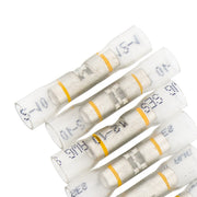 12-10 AWG CS Window Heat Shrink Butt Connector - Clear w/ Yellow Stripe (10-Pack)