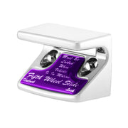 Chrome Plastic Fifth Wheel Switch Guard With Glossy Sticker For 1990-2010 Freightliner Classic- Purple Sticker