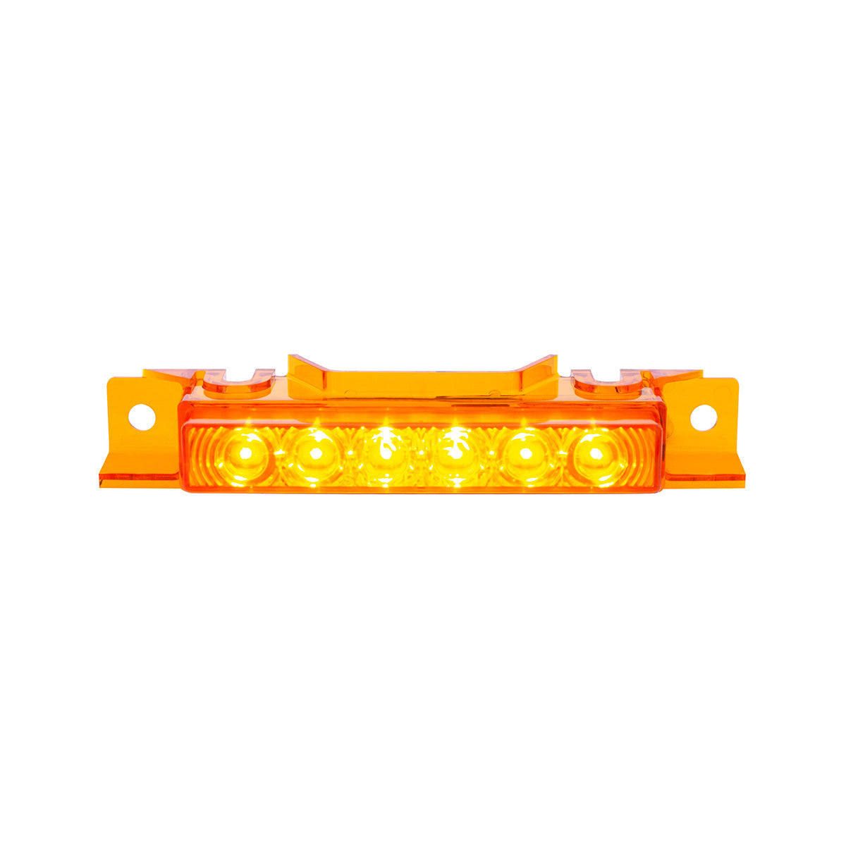 6 LED Competition Series Exterior Visor Light For 1996-2024 Volvo VNL-Amber LED/Amber Lens (5 Pcs)