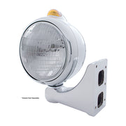 Chrome Guide 682-C Headlight 6014 & Dual Mode LED Signal - Amber Lens