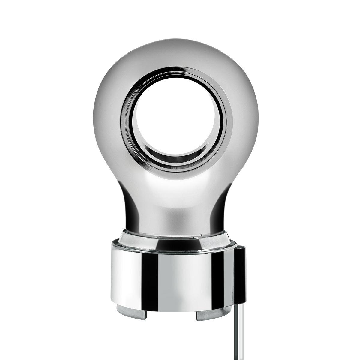 Thread-On Chrome Charlotte Style Gearshift Knob With LED 9/10 Speed Adapter-Amber LED