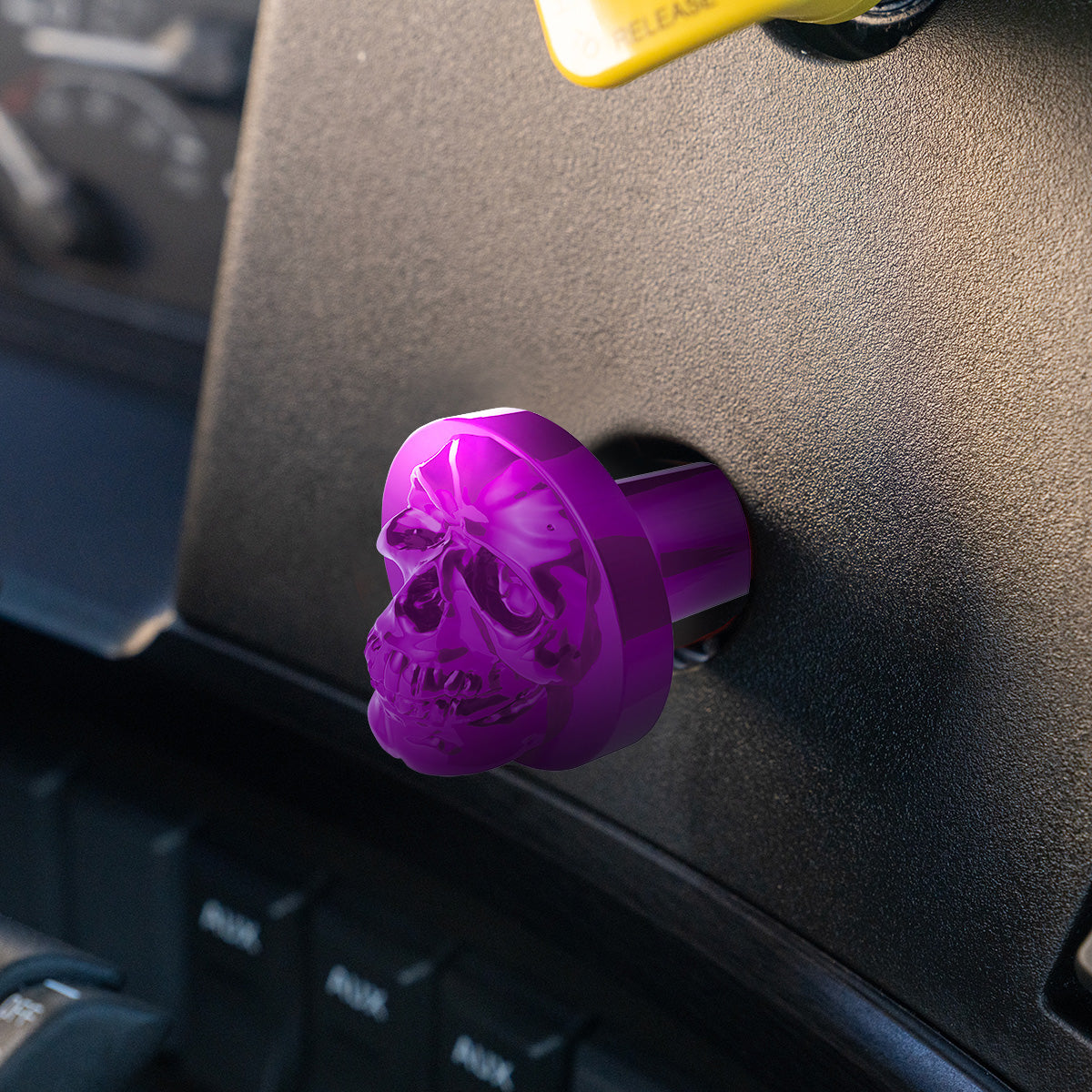 Skull Air Valve Knob - Candy Purple