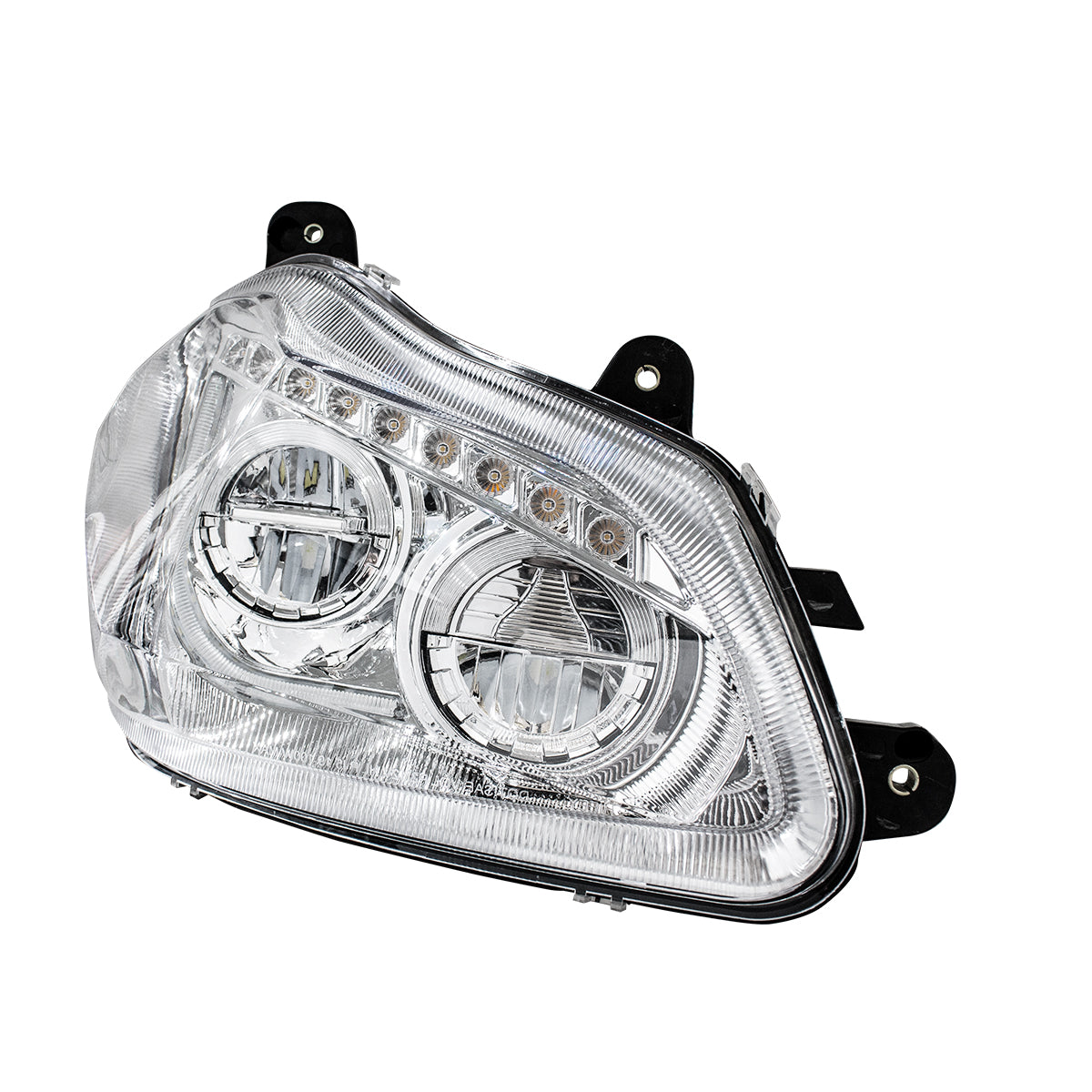 High Power 45 LED Chrome Headlight With Sequential Turn Signal For 2013-2021 Kenworth T680-Passenger