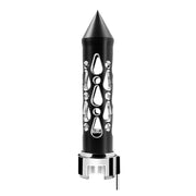 Thread-On Brooklyn Style Spike Gearshift Knob With LED 13/15/18 Speed Adapter-Matte Black/Green LED