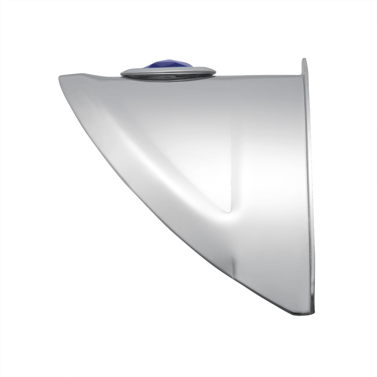 Chrome Visor With Blue Glass Dot For 7" Headlight