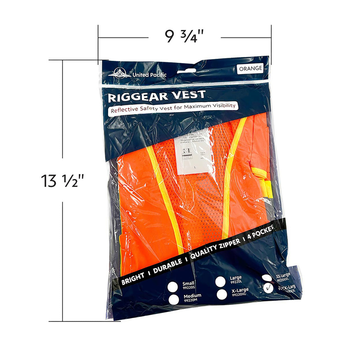 RigGear High Visibility Reflective Orange Safety Vest-X Large