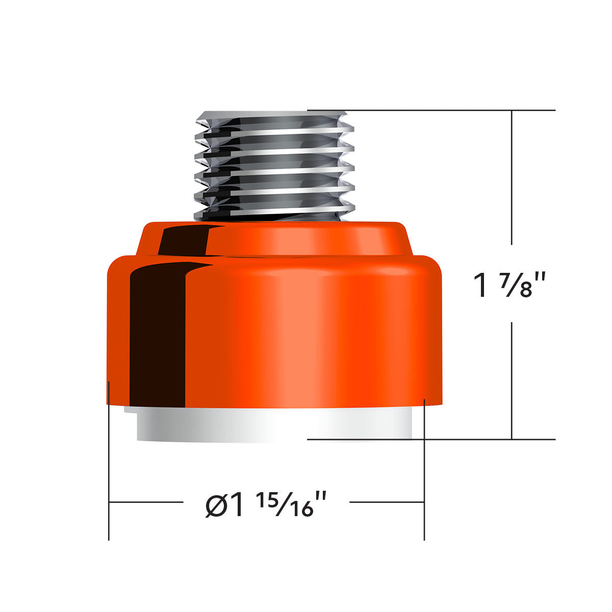 M30X3.5 Thread-On Gearshift Adapter W/LED Mount For Eaton-Fuller 9/10 Speed -Cadmium Orange