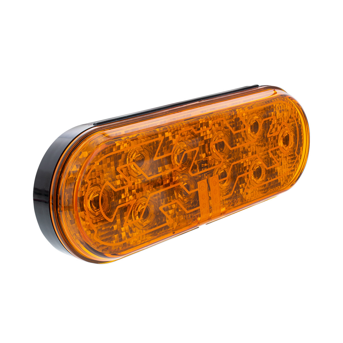 10 LED 6" Oval Light (Turn Signal) With Heated Lens - Amber LED/Amber Lens