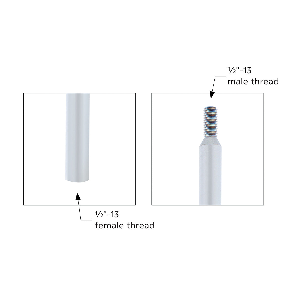 12" Shifter Shaft Extension - Liquid Silver