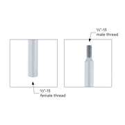 12" Shifter Shaft Extension - Liquid Silver