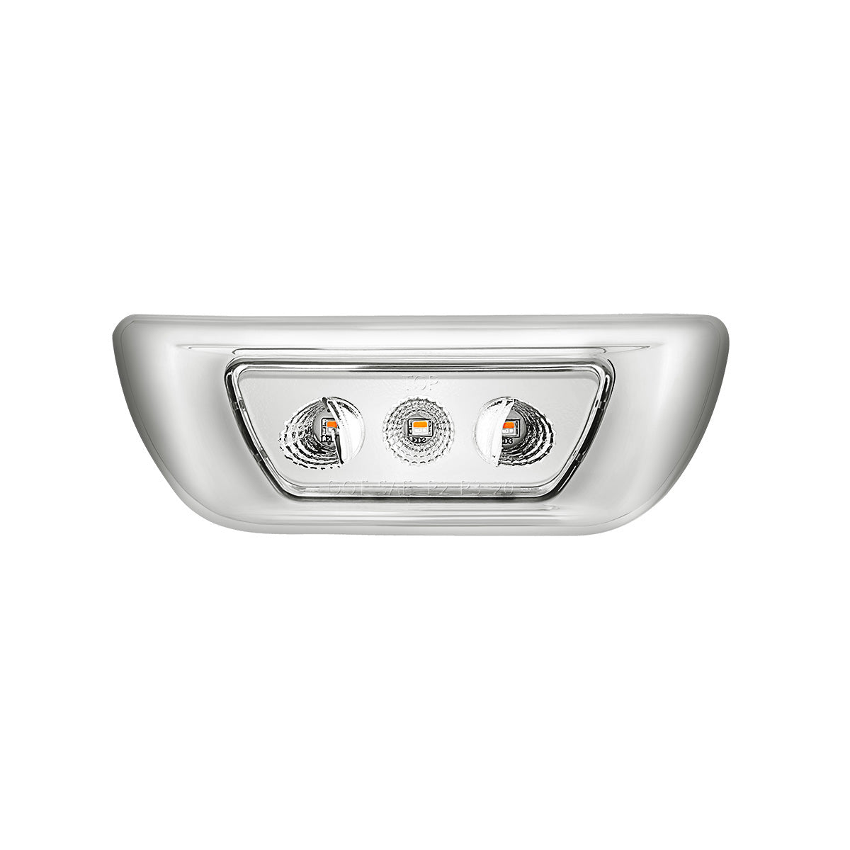 3 LED Double Fury Cab Light For 2013-2021 Kenworth T680 & 2012-2021 Peterbilt 579-Amber & White LED