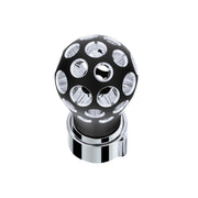 Thread-On Matte Black Phoenix Style Ball Gearshift Knob With LED 9/10 Speed Adapter-Green LED