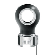 Thread-On Matte Black Charlotte Style Gearshift Knob With LED 13/15/18 Speed Adapter-Amber LED