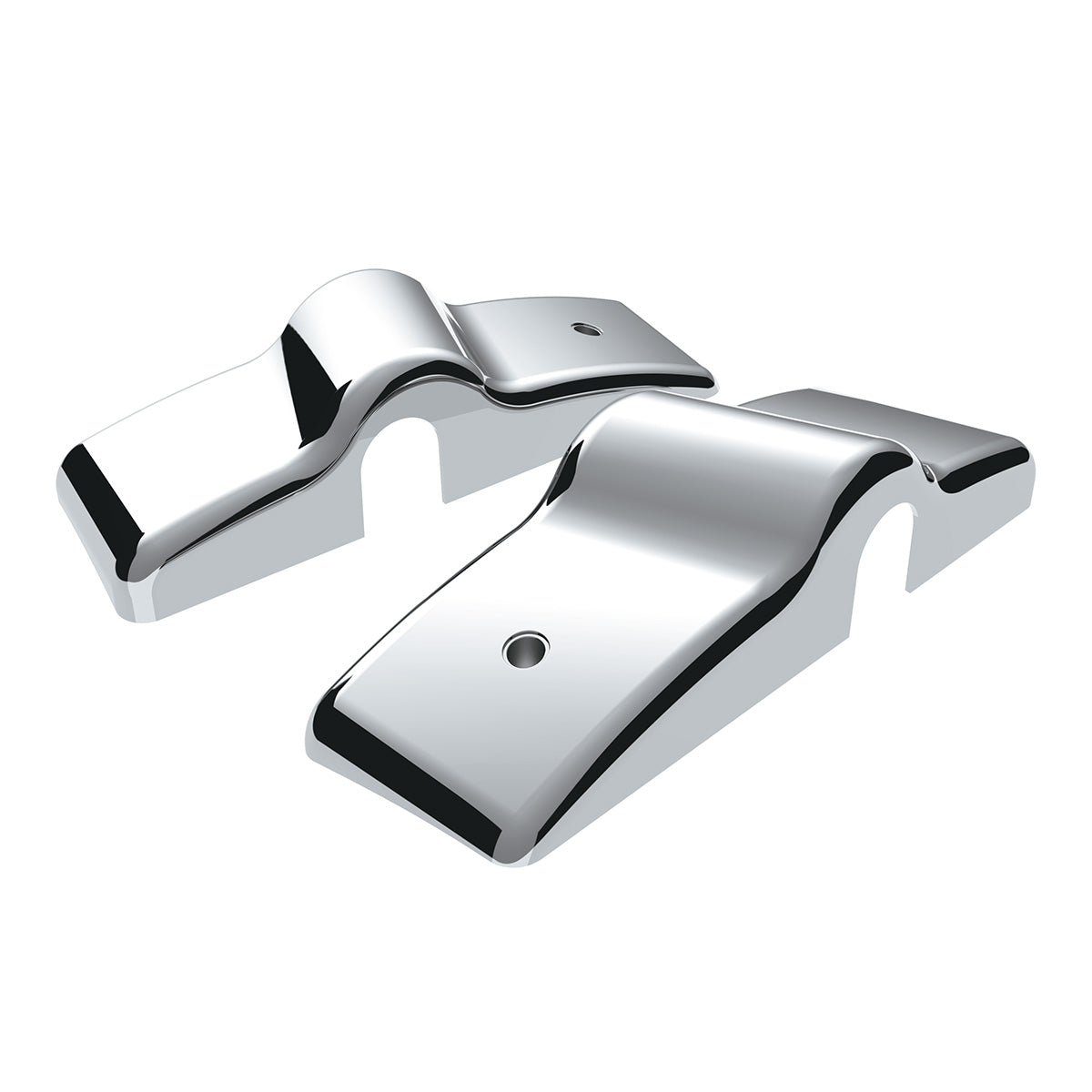 Chrome Plastic Bottom Mirror Post Cover Set For 1996-2010 Freightliner Century (Pair)