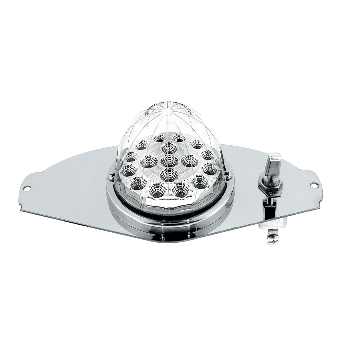 304 SS Above Door Dome Light Kit W/ 17 LED Double Fury Watermelon For 2008-2017 FL Cascadia-Amber & Red LED