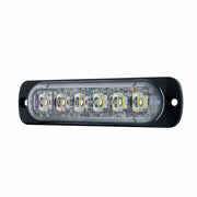 6 High Power LED Super Thin Directional Warning Light - Amber & White LED (Bulk)