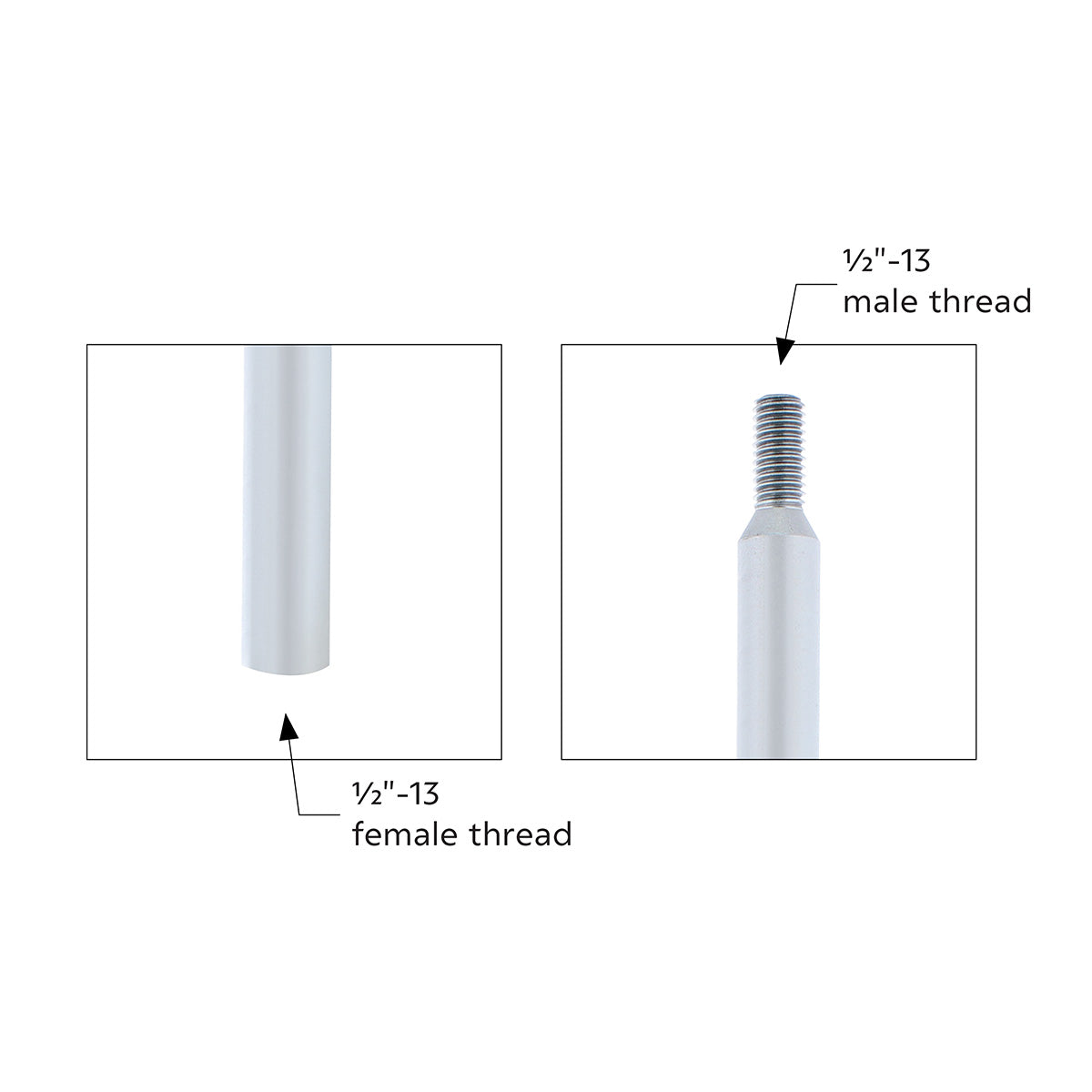 6" Shifter Shaft Extension - Liquid Silver