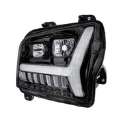 Blackout Headlight With LED DRL Light Bar & Turn Signal For 2018-2024 Kenworth W990-Driver