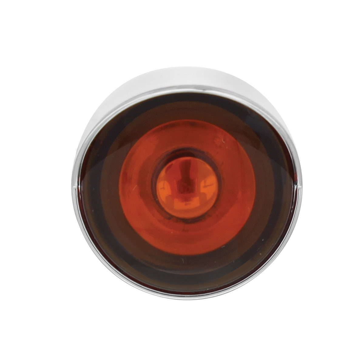 SS Front Air Cleaner Bracket With 26X 3 LED 3/4" Mini Lights & Visors For Peterbilt-Amber LED & Lens