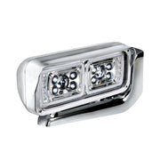 10 High Power LED "Chrome" Projection Headlight Assembly With Mounting Arm - Passenger Side