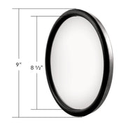 8-1/2" 430 Stainless Steel Heated 320R Convex Mirror - Offset Mounting Stud
