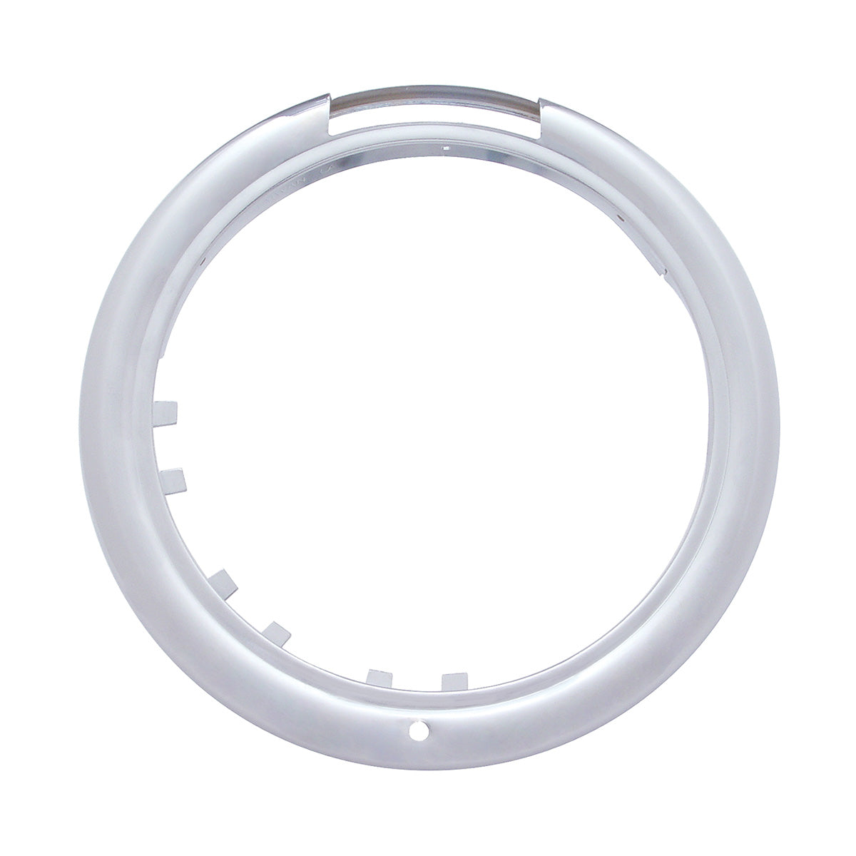 Stainless Steel Bullet Classic Headlight H4 With Amber LED & Signal - Clear Lens