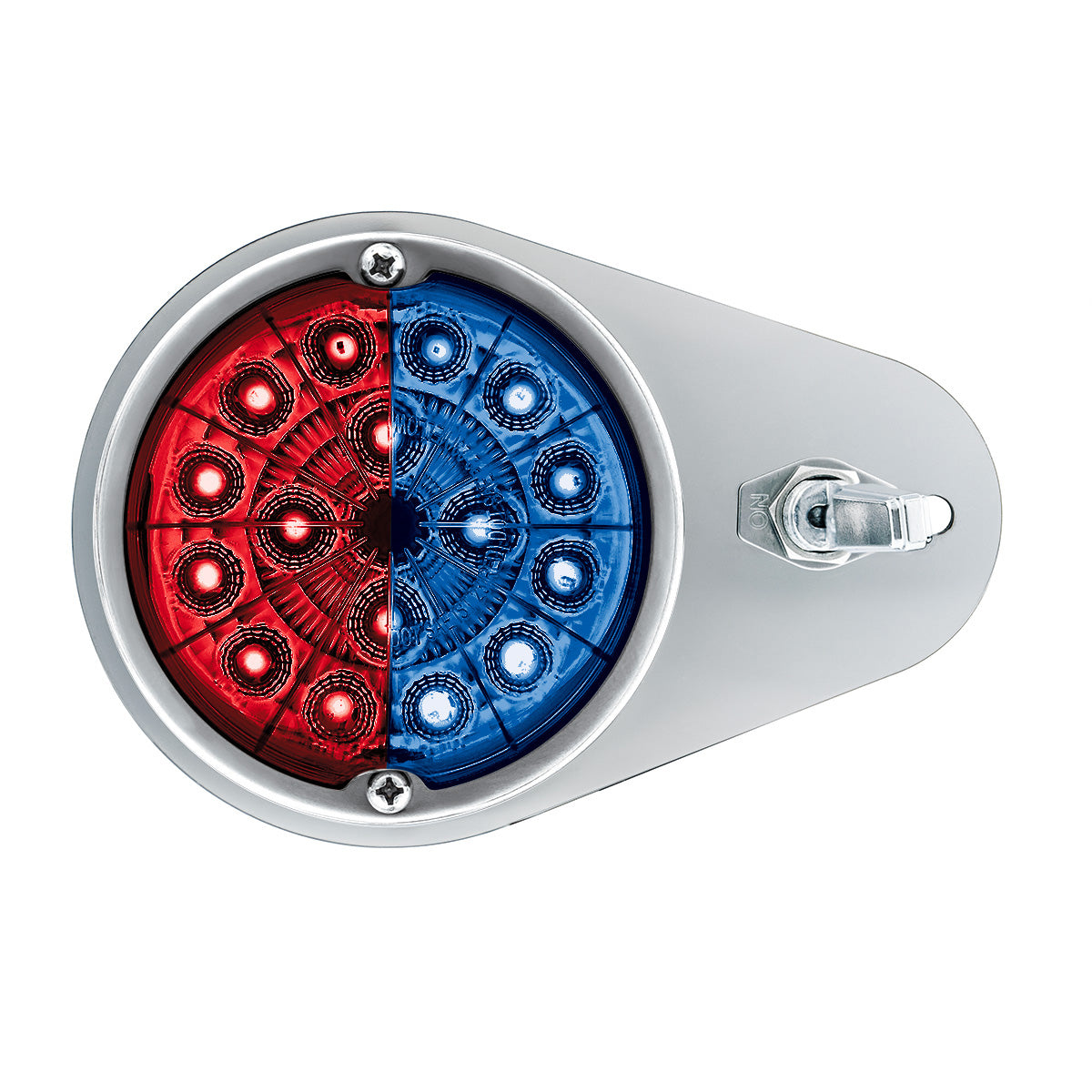 304 SS Above Door Dome Light Kit W/ 17 LED Double Fury Watermelon For 1994-2025 KW W900-Red & Blue LED